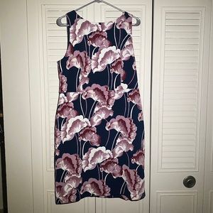 Ann Taylor Factory Pink Floral Dress-Size 14P